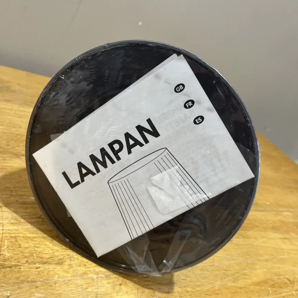 Vtg IKEA Lampan Black‎ Y2K Plastic Desk Table Lamp 11